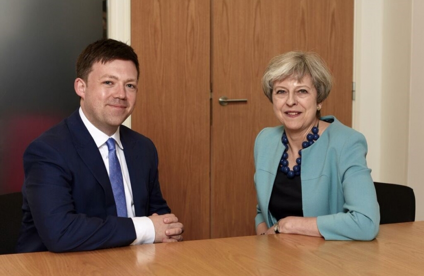 Matt Smith, Conservative Prospective Parliamentary Candidate for Cardiff West with Prime Minister Theresa May