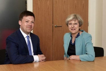 Matt Smith, Conservative Prospective Parliamentary Candidate for Cardiff West with Prime Minister Theresa May